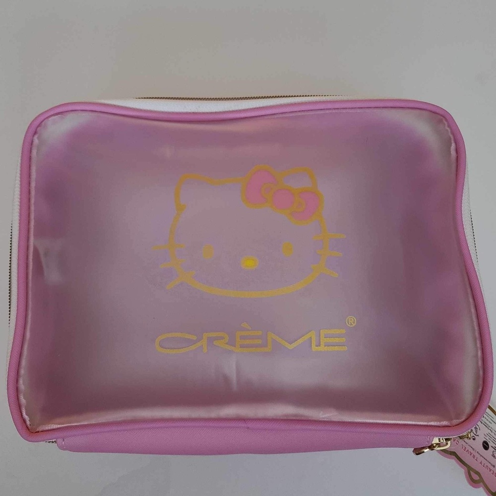Hello Kitty Beauty Travel Case Pink & Gold Color Brand New